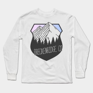 Breckenridge, Colorado Mountain Crest Sunset Long Sleeve T-Shirt